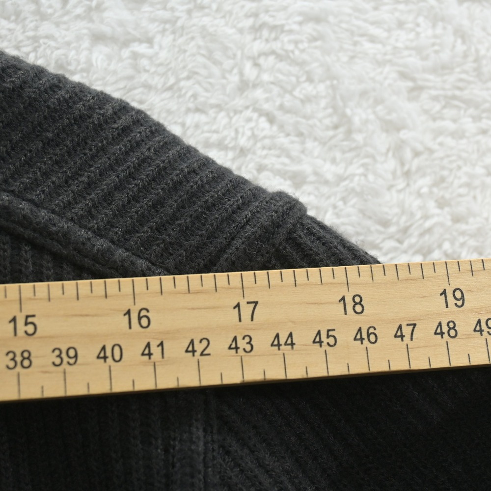 Mode of One Mens Jet Grey Ribbed Novelty Knit Button Front Jacket Medium NEW - Picture 4 of 7